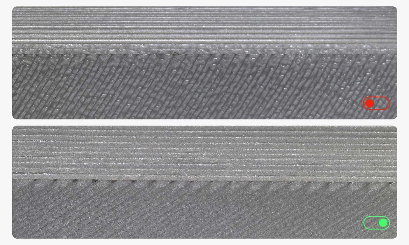 Flow CorrectionKobra OS includes a flow compensation feature that accurately adjusts filament extrusion, resulting in a smoother and more natural surface on the models.Enhance printing accuracy by effectively minimizing the overflow of material at model corners and reducing virtual waste during printing.